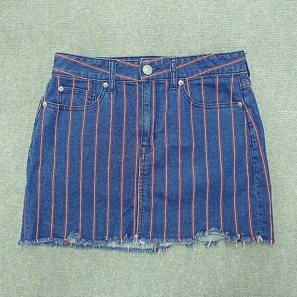 American Eagle Outfitters Dresses & Skirts - American Eagle Jean Stretch Women's Cotton Skirts  Hi Rise Mini SZ 8